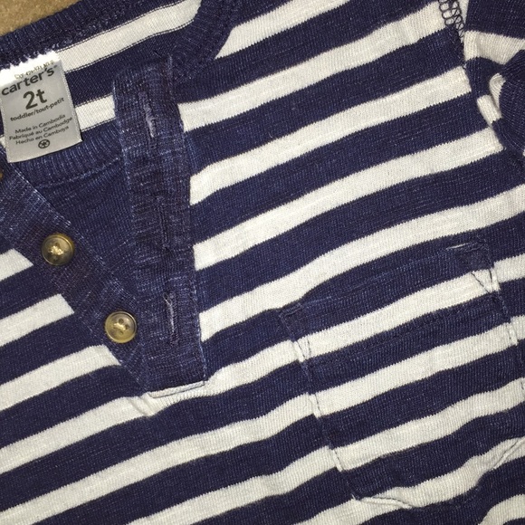 Carter’s boys 2t striped long sleeve shirt - Picture 7 of 8
